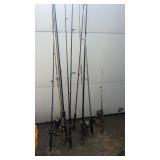 Miscellaneous fishing rods and reels