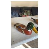 Wood mallard duck decoy