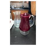 Red and clear pitcher