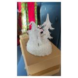 Lot of 2 crystal/glass Christmas decorations