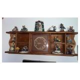 Shelf/with clock  approximately  36 x 10.5"  and