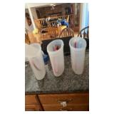 3 Plastic Containers with Lids