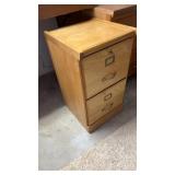 Wooden Locking 2 Drawer Filing Cabinet with