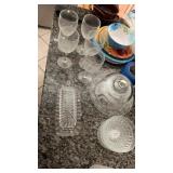 Glass Items, Butter Dish, Wine Glasses, Bowls,