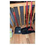 Brooms and dustpan