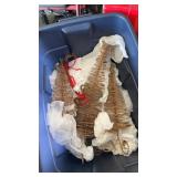 Tote of Christmas decorations