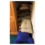 Various Pillows and Comforter