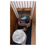 Garbage can basket with miscellaneous hair