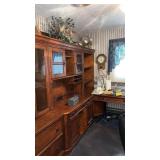 Large 4 piece Heavy wooden desk. If u bid on this