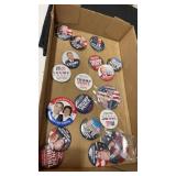 Political pin backs