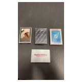 4 Airline Themed Playing Cards, Western Airlines,