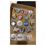 Political pin backs