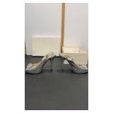 Jimmy Choo 015 Salsa Glitter Fabric - Silver Size