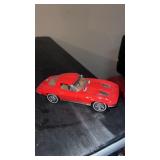 Diecast, red Corvette car 1/24 scale