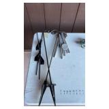 Grouping of Outdoor Decorations, Metal Cross,