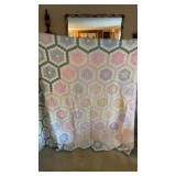 Quilt with Hexagon Pattern approx 64ï¿½ x 64ï¿½