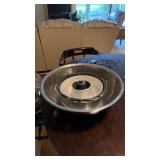 Grouping of metal bowl and cake pans