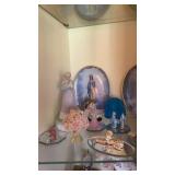 Beautiful grouping of nicknacks and plates