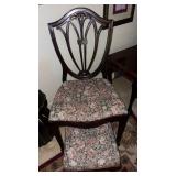 Wooden decorative chair and footstool