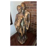 Man and woman statue approximately  28ï¿½ tall