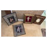 Mirror, cross wall decoration in an ornate frame