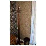 Nice grouping of tall vintage lamp coat rack