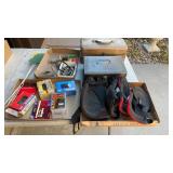 Miscellaneous grouping of hardware, tool box and