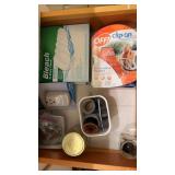 2 Drawers of Hardware, Tape, Cleaning Items