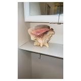 Grouping of Bathroom Items/Decorations, Shells,