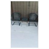 Metal Outdoor Seating Set, 2 Chairs approx 26.5ï¿½