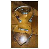 Silver tone collar necklaces and bracelet  no