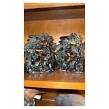 Asian wooden book ends