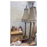 Matching lamps , clock, rabbit figure and more