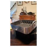 Large grouping of roaster pans, pot and more