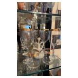 Gold rim vintage glass ware