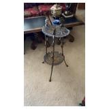 Brass 2 Tier Curio Stand approx 27? Tall