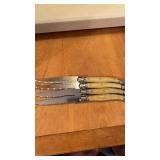 4 very nice laquiole steak knifes with ivory