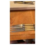 4 very nice laquiole steak knifes with ivory