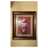 Framed and Matted Painting of Flower approx 19ï¿½ x