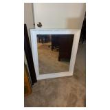 Antique Heavy white mirror apex. 29 1/2" x 36?