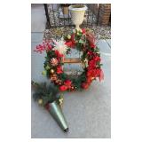 Christmas wreath and wall hanging