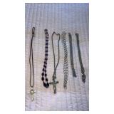 Silver tone necklaces