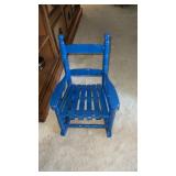 Small Wooden Blue Rocking Chair approx 14ï¿½ x
