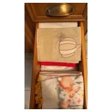 Grouping of table cloths and towels