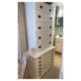 White Wooden Dresser 2 Pieces approx 36.5ï¿½ x 20ï¿½