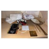 Dresser, mirrors, handkerchiefs,/ doilies and