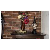 Nice group of decorative items Vase with faux