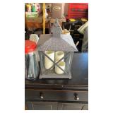 Grouping of Decorations, Lantern, Flower Pot, and