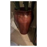 Large vase with faux palnt