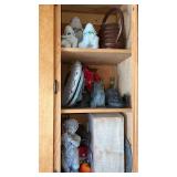 Cupboard of miscellaneous outdoor decorations